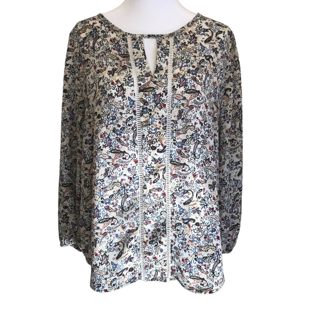 Collective Concepts Paisley Women’s Large Long Sleeve Blouse
